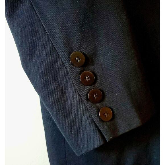 Jones New York Women's Black Wool Blazer Jacket Size 12 Made In USA - Picture 3 of 13